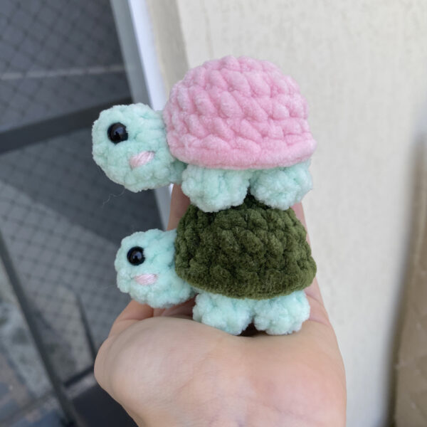 Mini Tartaruga Amigurumi de Pelúcia