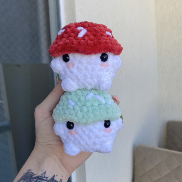 Mush Boy Cogumelo Amigurumi de Pelúcia