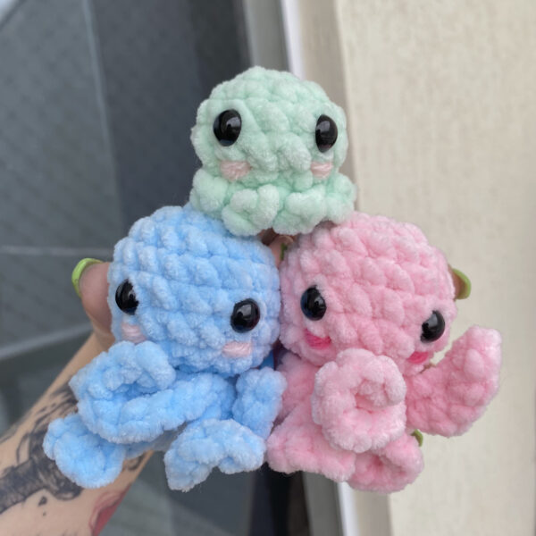 Pacote Família Polvo Amigurumi de Pelúcia - Image 2