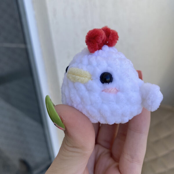 Mini Galinho Amigurumi de Pelúcia