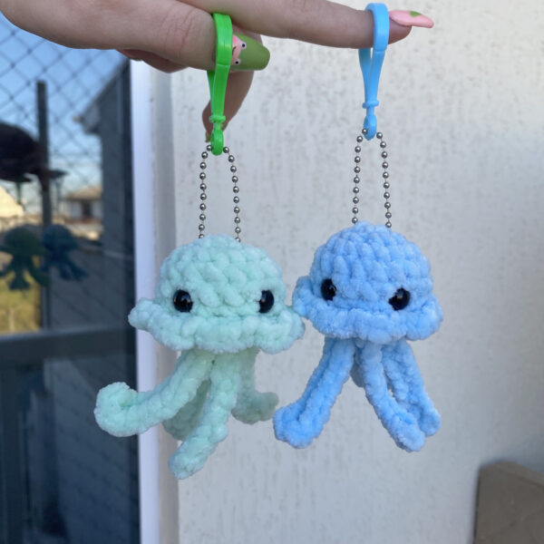 Mini Água-viva Amigurumi de Pelúcia