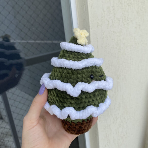 3 Árvores De Natal com Neve Amigurumi de Pelúcia - Image 2