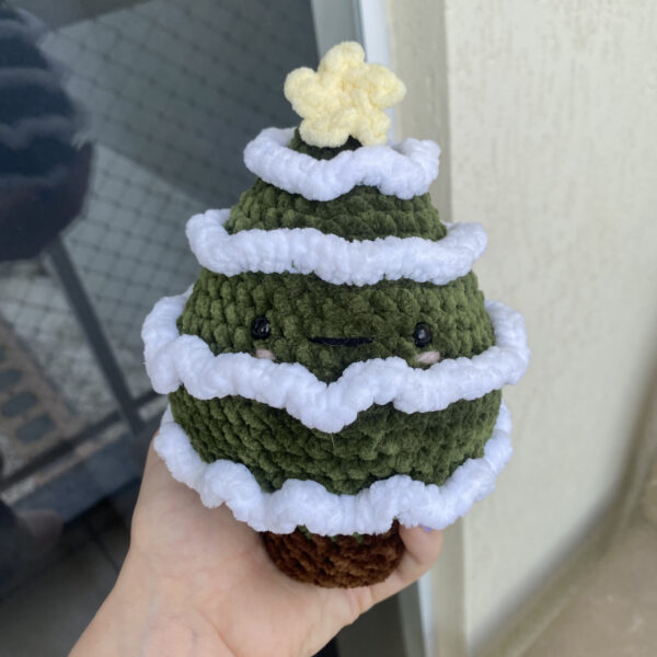 3 Árvores De Natal com Neve Amigurumi de Pelúcia - Image 3