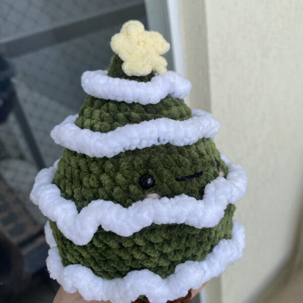 3 Árvores De Natal com Neve Amigurumi de Pelúcia - Image 4